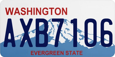 WA license plate AXB7106