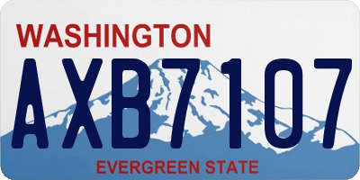 WA license plate AXB7107