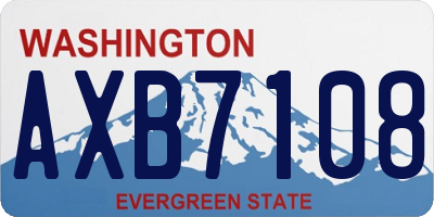 WA license plate AXB7108