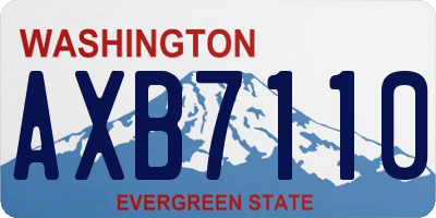 WA license plate AXB7110