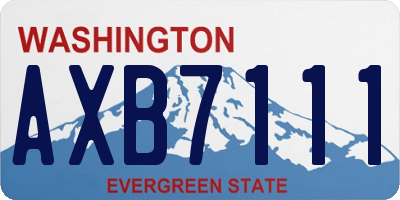WA license plate AXB7111