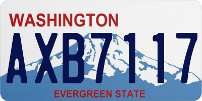 WA license plate AXB7117