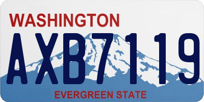 WA license plate AXB7119