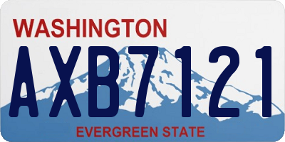 WA license plate AXB7121