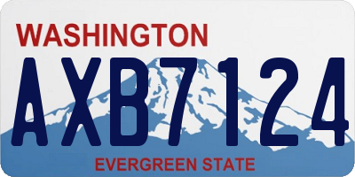 WA license plate AXB7124