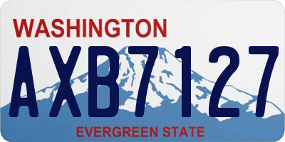WA license plate AXB7127