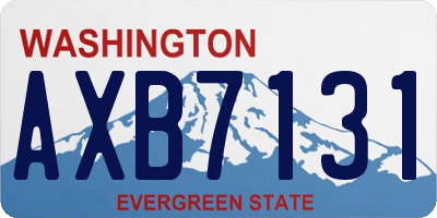 WA license plate AXB7131