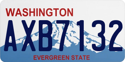 WA license plate AXB7132