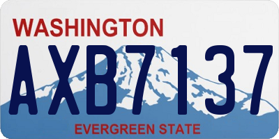WA license plate AXB7137