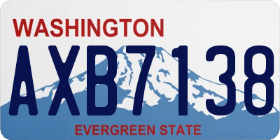 WA license plate AXB7138