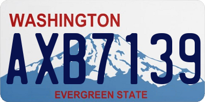 WA license plate AXB7139