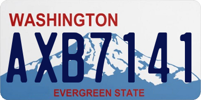 WA license plate AXB7141