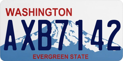 WA license plate AXB7142