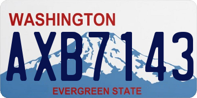 WA license plate AXB7143