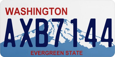 WA license plate AXB7144