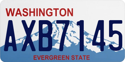 WA license plate AXB7145