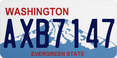 WA license plate AXB7147