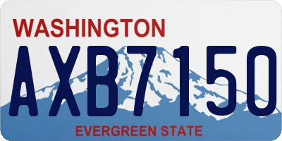 WA license plate AXB7150