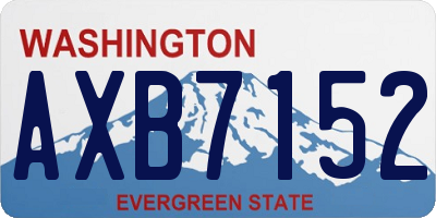 WA license plate AXB7152