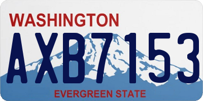 WA license plate AXB7153