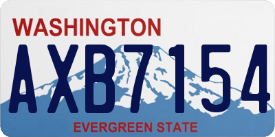 WA license plate AXB7154