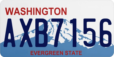 WA license plate AXB7156