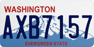 WA license plate AXB7157