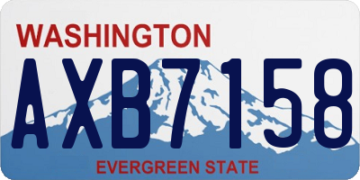 WA license plate AXB7158