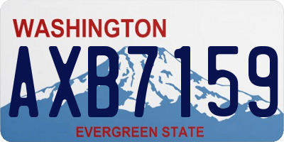 WA license plate AXB7159
