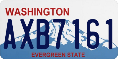 WA license plate AXB7161