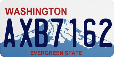 WA license plate AXB7162