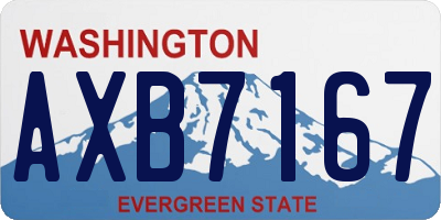 WA license plate AXB7167