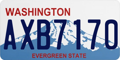 WA license plate AXB7170