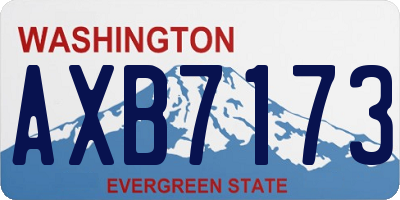 WA license plate AXB7173