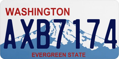 WA license plate AXB7174