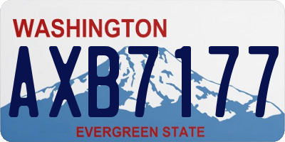 WA license plate AXB7177