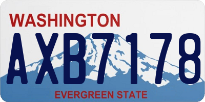 WA license plate AXB7178