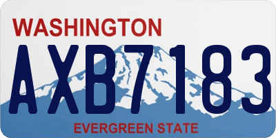 WA license plate AXB7183