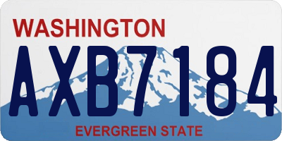 WA license plate AXB7184