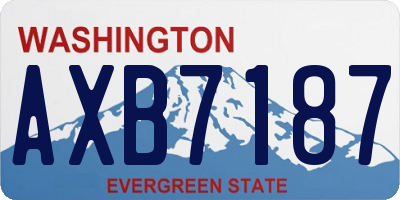 WA license plate AXB7187
