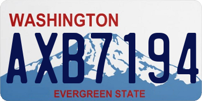 WA license plate AXB7194