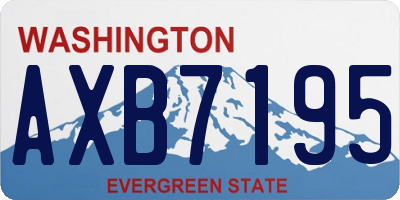 WA license plate AXB7195
