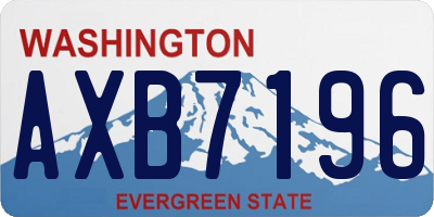 WA license plate AXB7196
