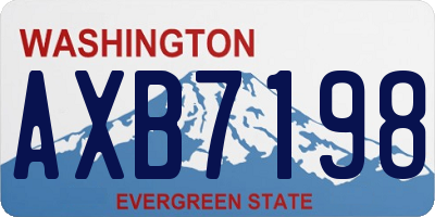 WA license plate AXB7198