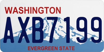 WA license plate AXB7199