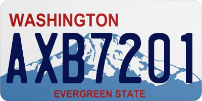 WA license plate AXB7201