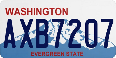 WA license plate AXB7207