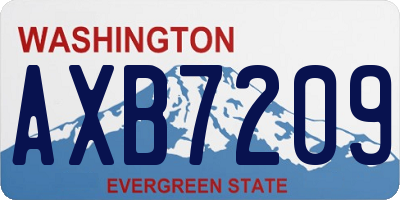 WA license plate AXB7209