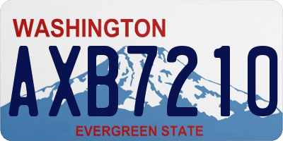 WA license plate AXB7210