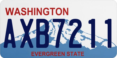 WA license plate AXB7211